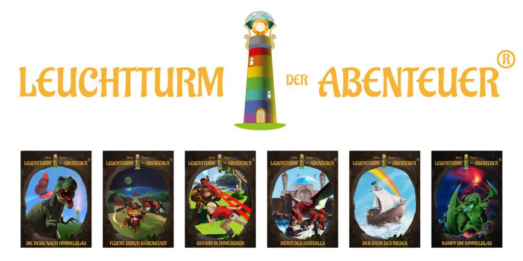 Alle sechs Bände der Kinderbuch-Reihe Leuchtturm der Abenteuer