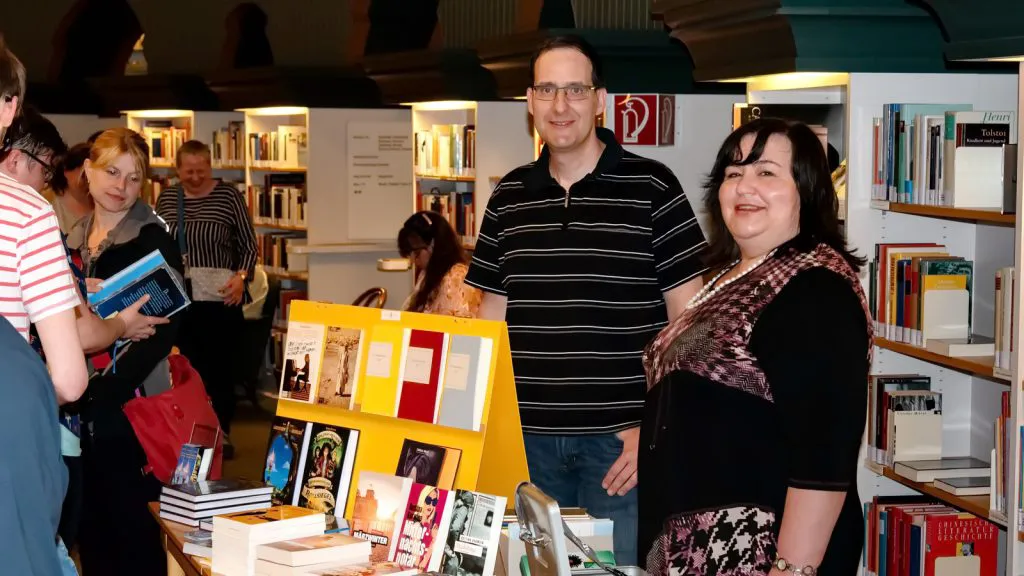 Am Büchertisch der Schreibwerkschau 2018