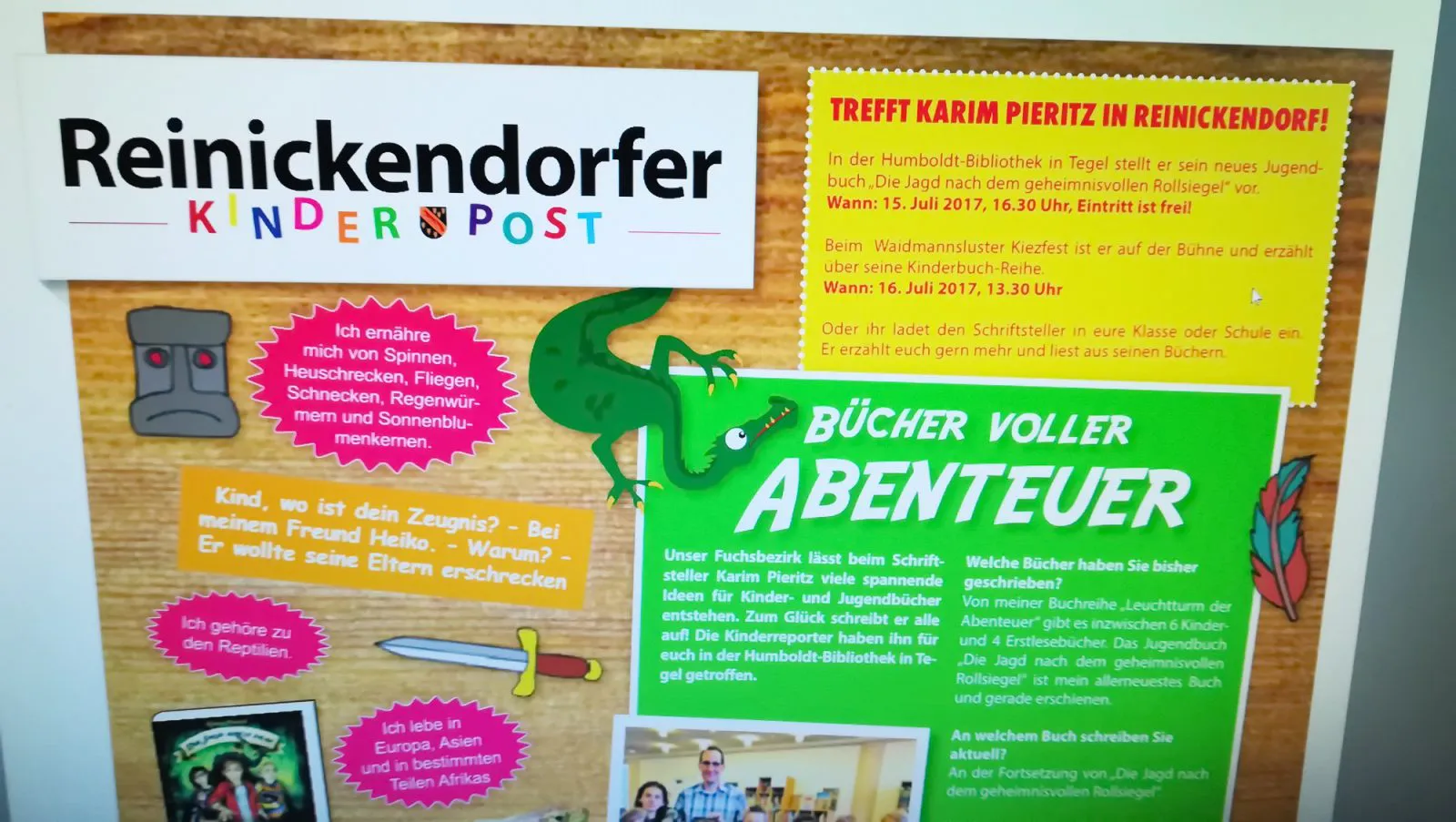 Interview in der Reinickendorfer Allgemeinen Zeitung