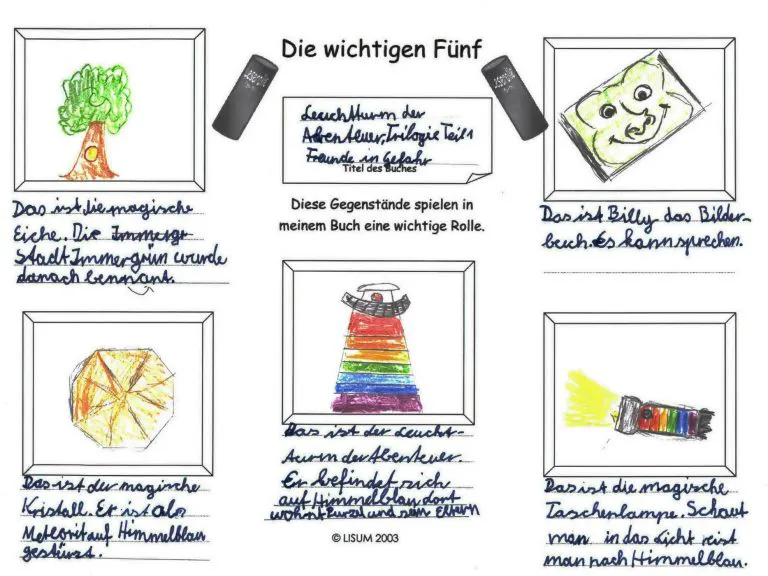 Buchvorstellung 4. Klasse Die wichtigen Fünf