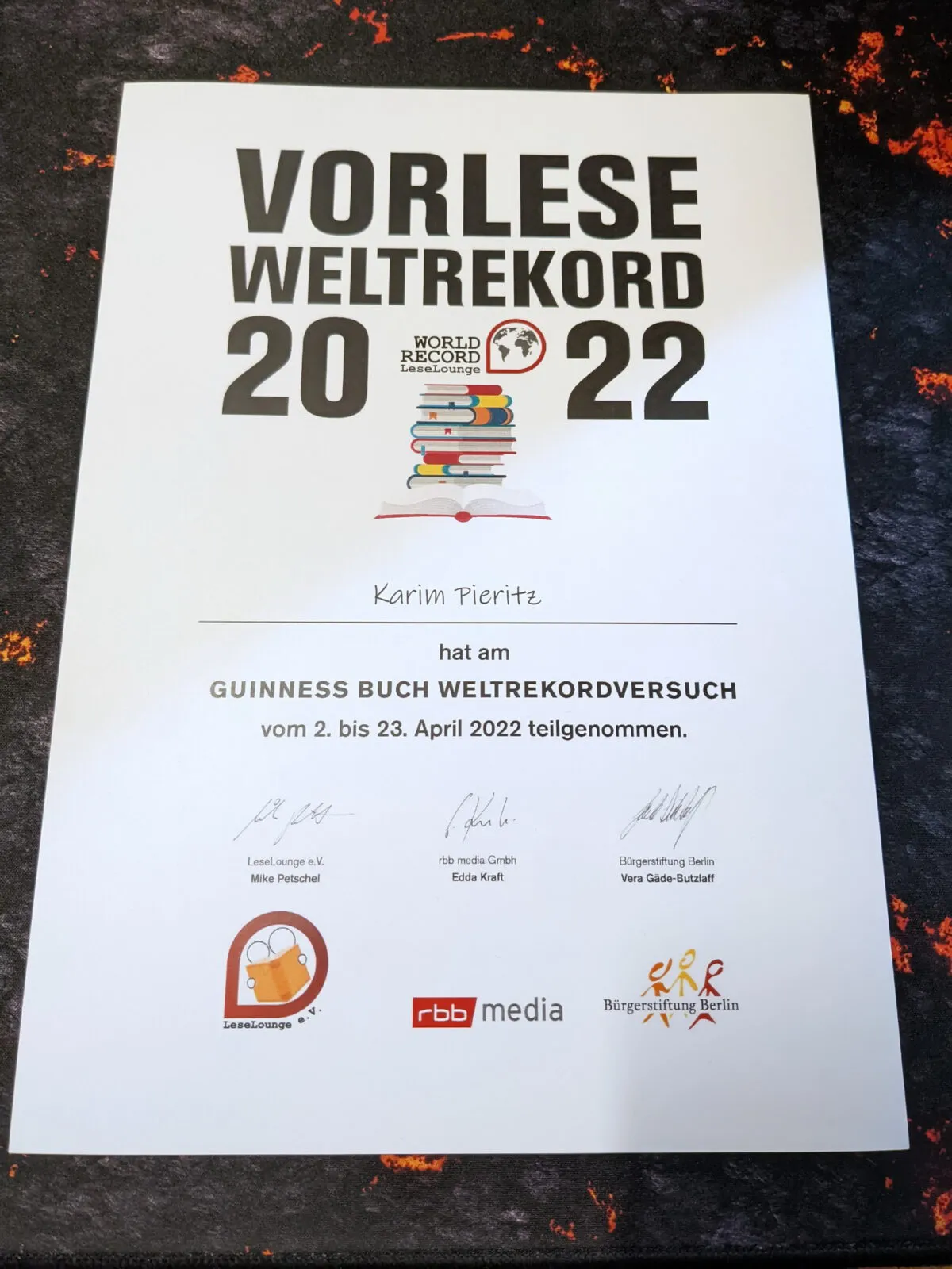 Berlin will den Weltrekord im Vorlesen holen