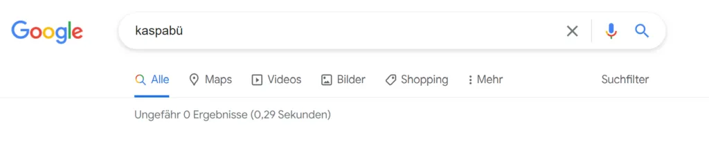 Kaspabü bei Google