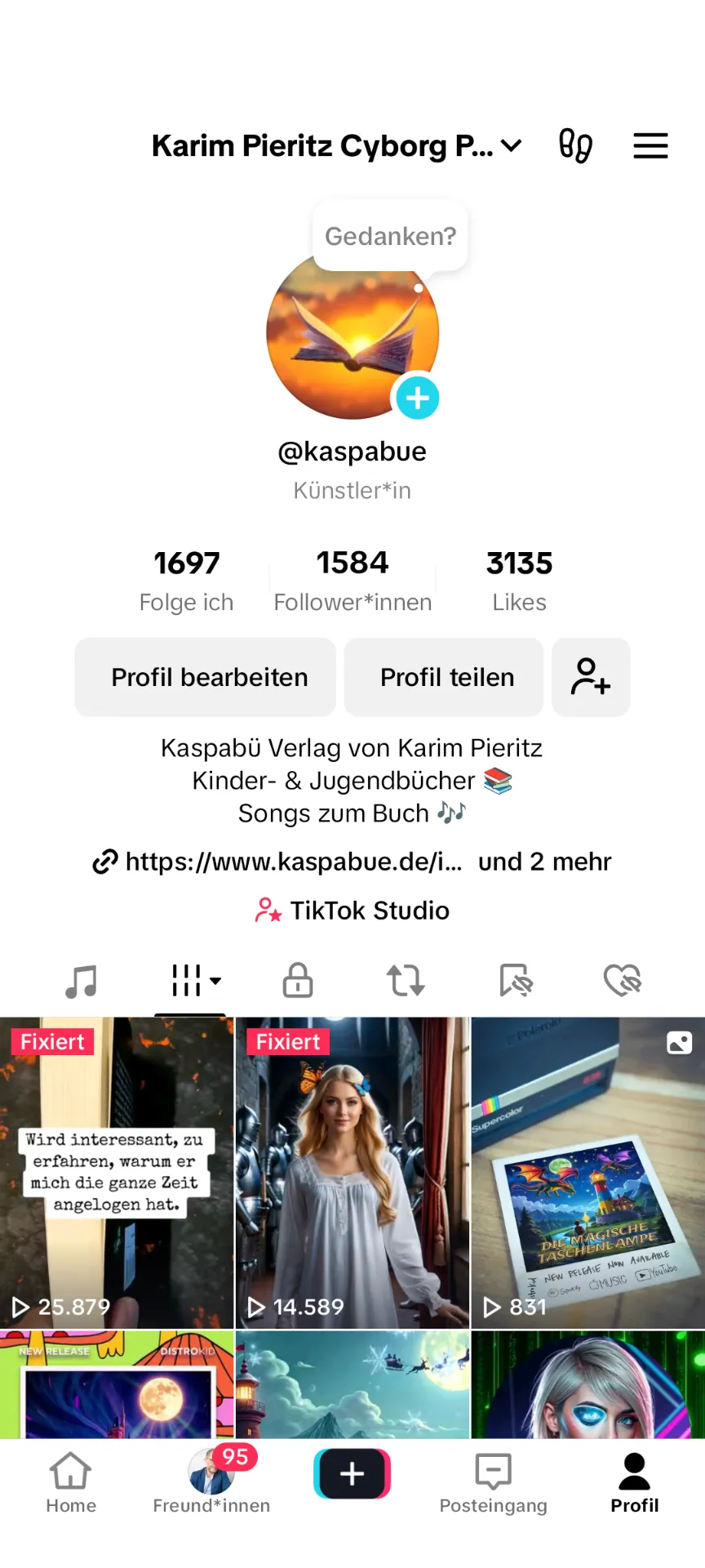Meine Jugendbücher bei TikTok (BookTok)